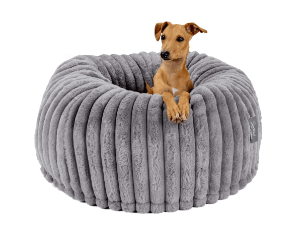 Biscuit Spot Grau - Das kuschelige, runde Hunde- und Katzenbett