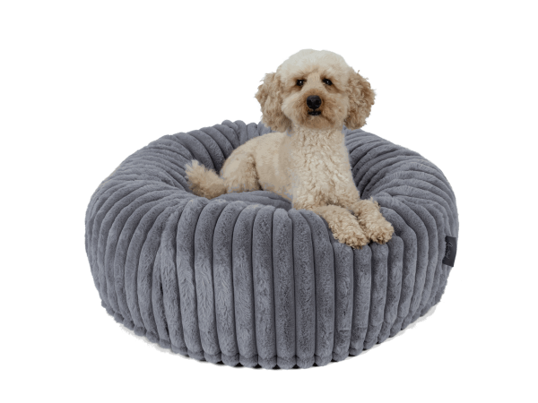 Biscuit Spot Grau - Das kuschelige, runde Hunde- und Katzenbett